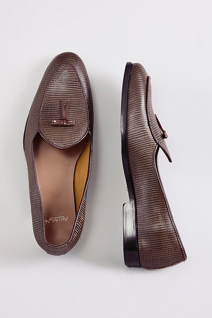Brown Leather Loafers by ARTIMEN at Pernia's Pop Up Shop