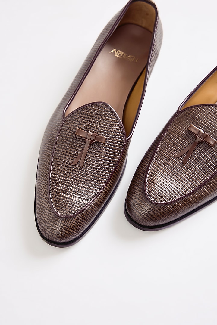 Brown Leather Loafers by ARTIMEN at Pernia's Pop Up Shop