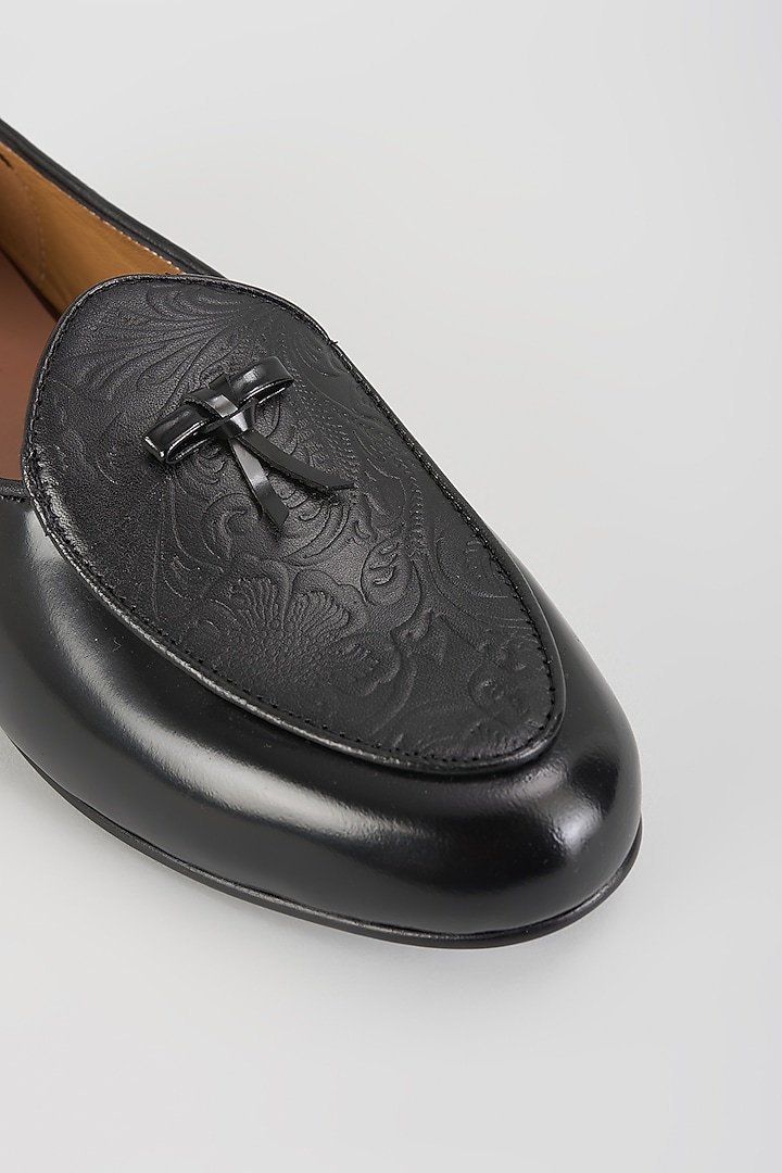 Black Leather Loafers by ARTIMEN at Pernia's Pop Up Shop