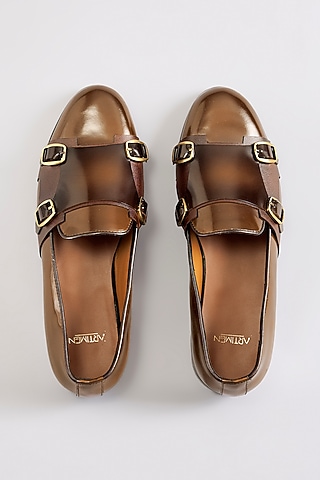 Brushed Leather Loafers by ARTIMEN
