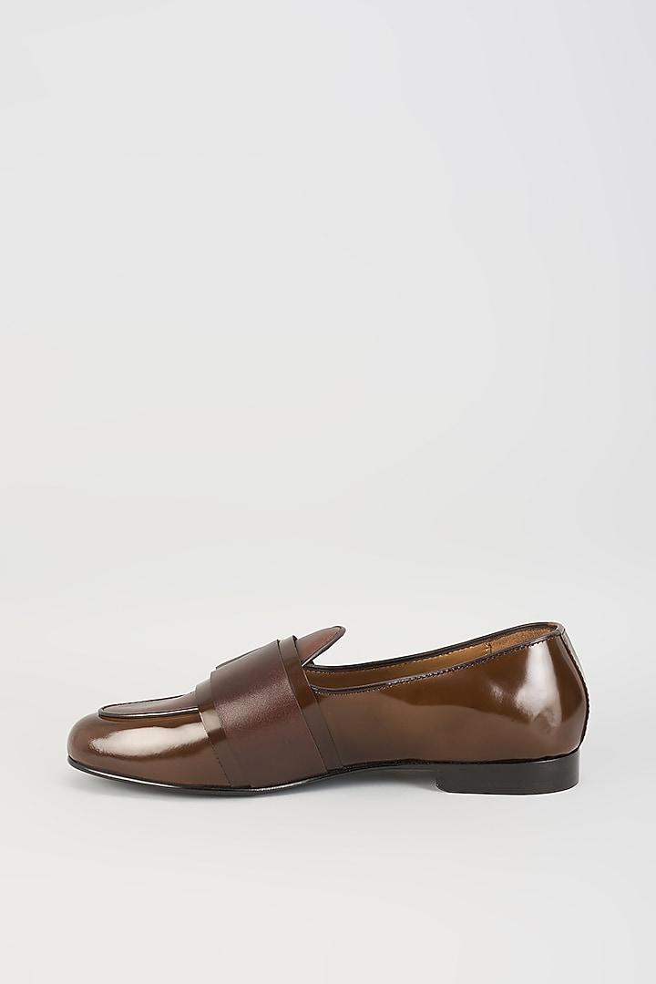 Brown Leather Loafers by ARTIMEN at Pernia's Pop Up Shop