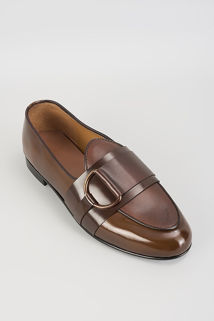 Brown Leather Loafers by ARTIMEN at Pernia's Pop Up Shop
