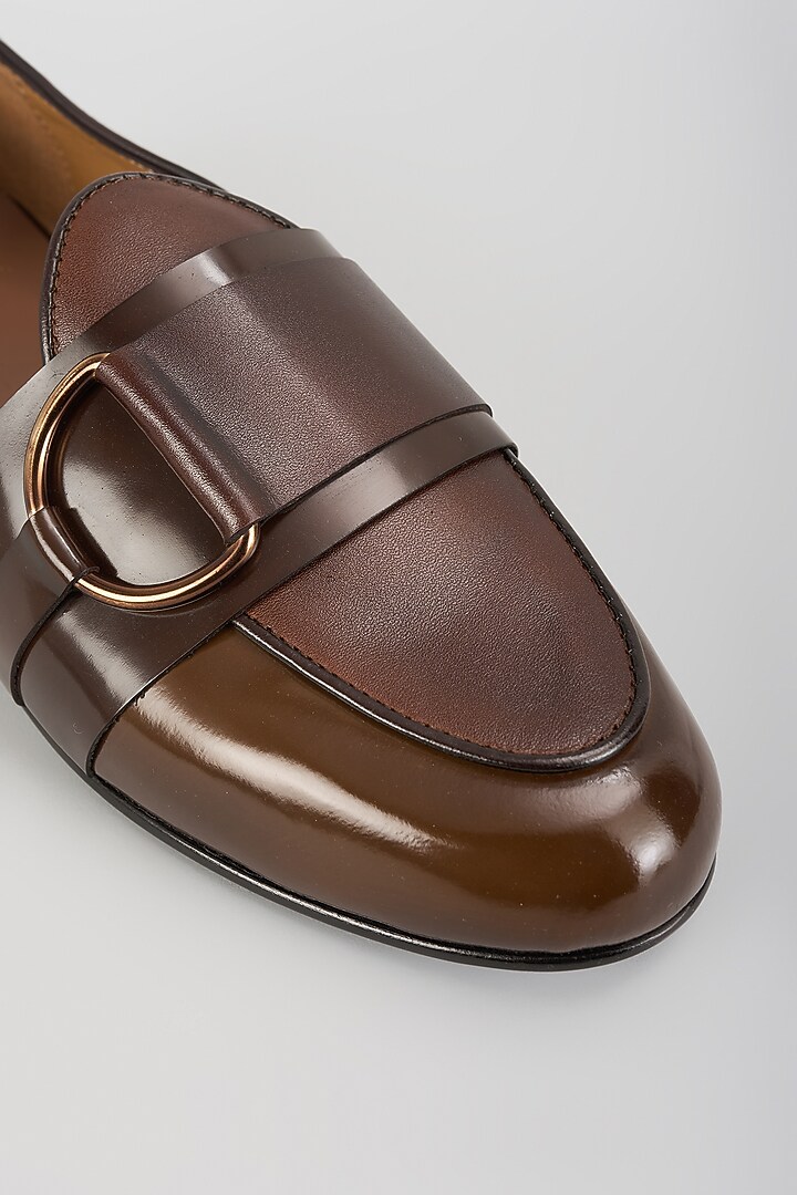 Brown Leather Loafers by ARTIMEN at Pernia's Pop Up Shop