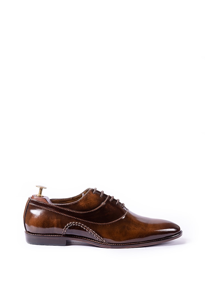 Deep Brown Leather Handcrafted Shoes by ARTIMEN at Pernia's Pop Up Shop