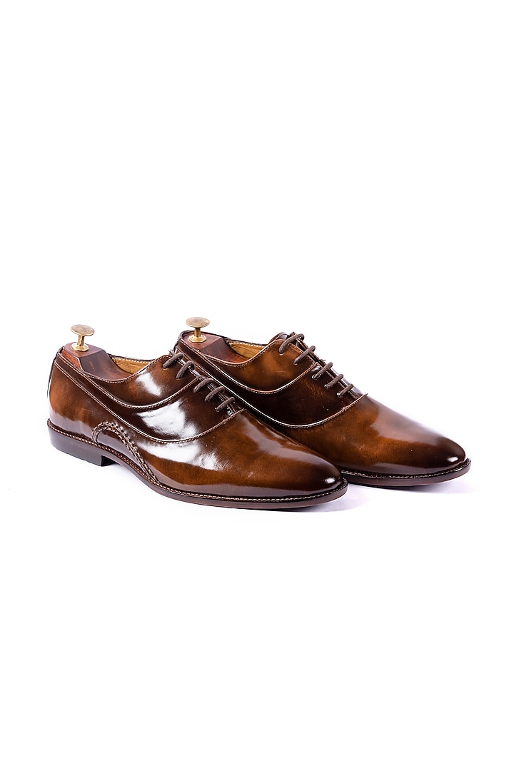 Deep Brown Leather Handcrafted Shoes by ARTIMEN at Pernia's Pop Up Shop