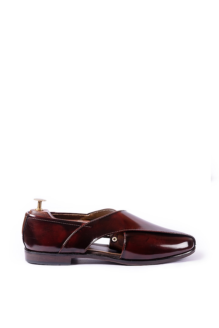 Burnt Cherry Leather Loafers by ARTIMEN at Pernia's Pop Up Shop