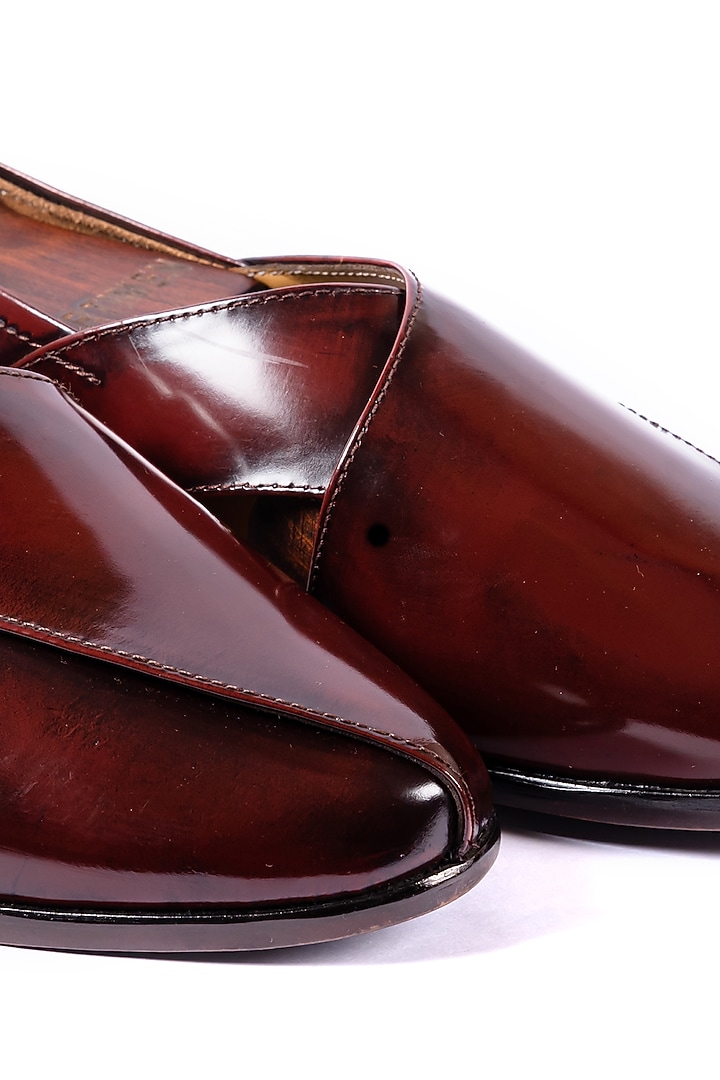 Burnt Cherry Leather Loafers by ARTIMEN at Pernia's Pop Up Shop