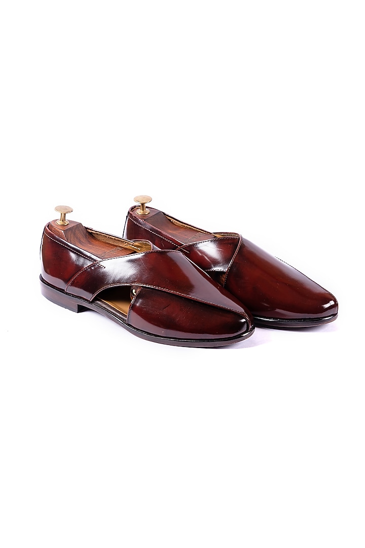 Burnt Cherry Leather Loafers by ARTIMEN at Pernia's Pop Up Shop
