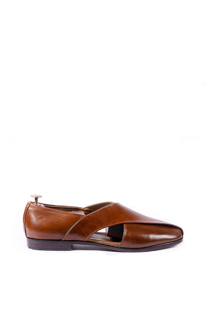Burnt Tan Leather Loafers by ARTIMEN at Pernia's Pop Up Shop