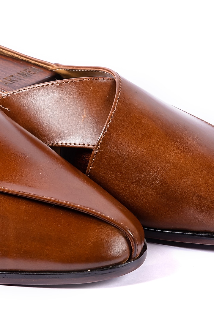 Burnt Tan Leather Loafers by ARTIMEN at Pernia's Pop Up Shop