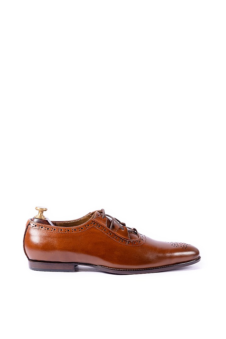 Burnt Tan Leather Handcrafted Loafers by ARTIMEN at Pernia's Pop Up Shop