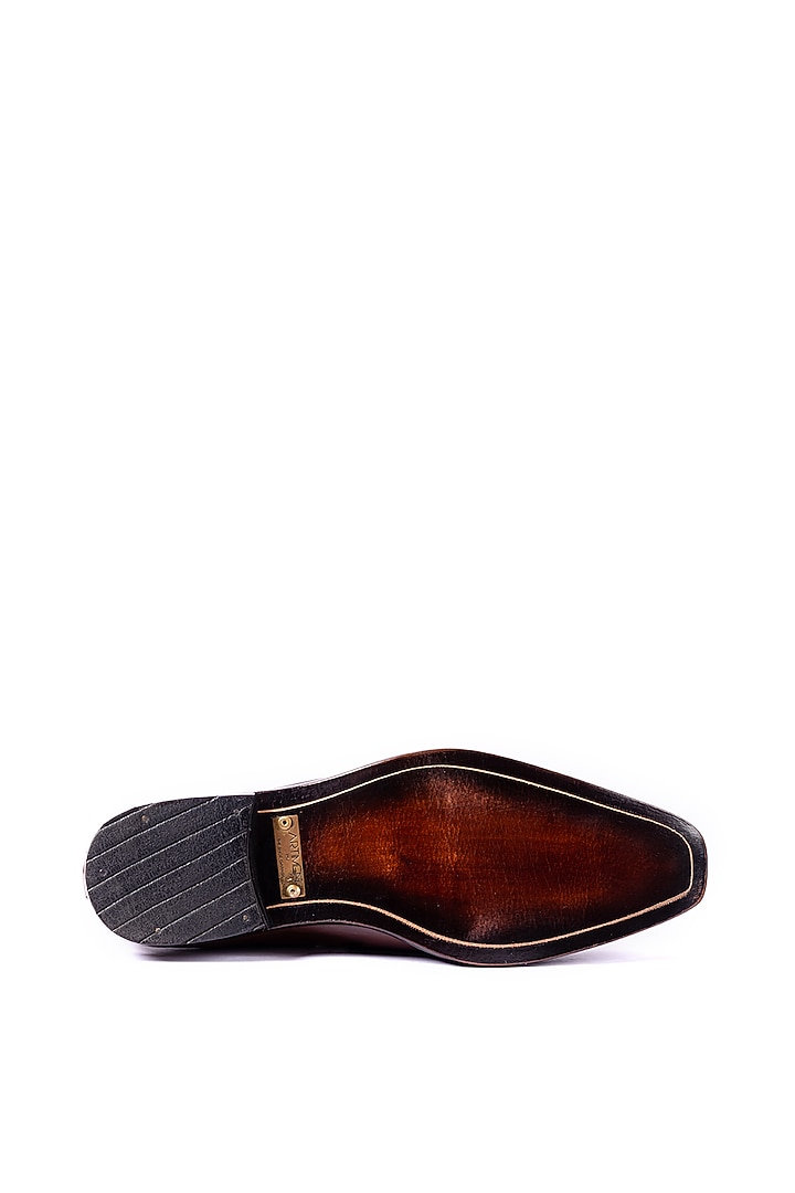 Brown Leather Suede Loafers by ARTIMEN at Pernia's Pop Up Shop