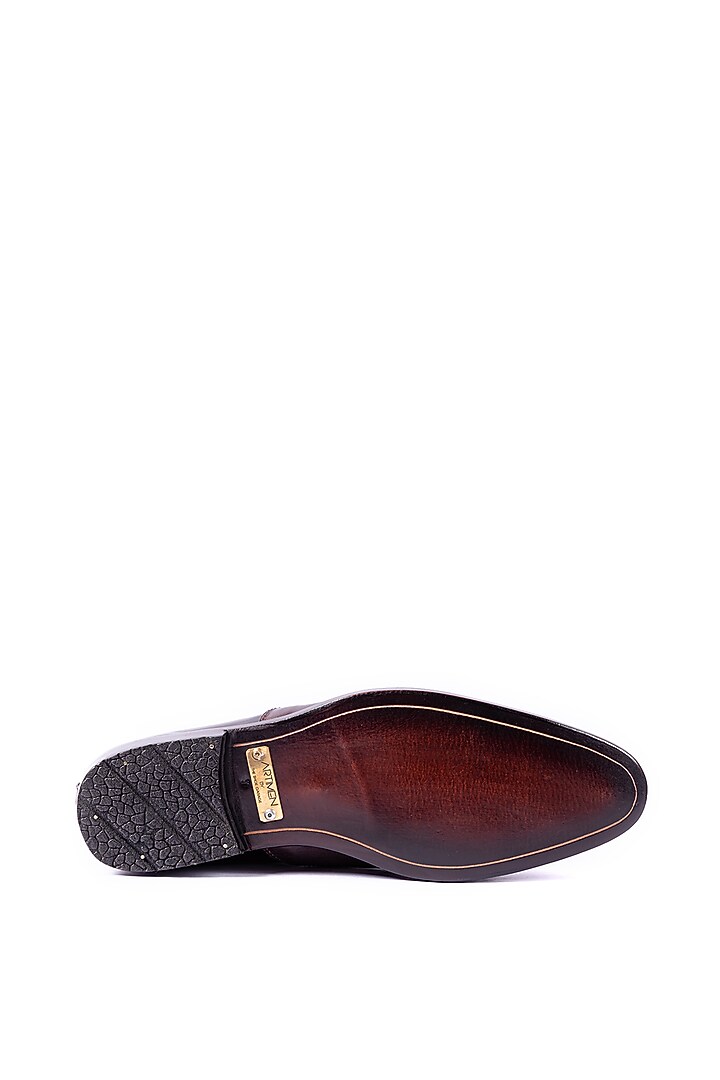 Deep Brown Leather Handcrafted Shoes by ARTIMEN at Pernia's Pop Up Shop