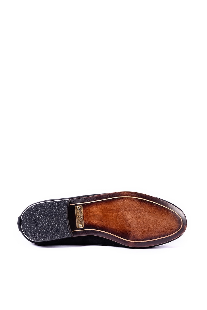 Black Velvet Hand Embroidered Loafers by ARTIMEN at Pernia's Pop Up Shop