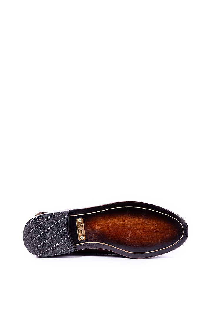 Deep Brown Leather Handcrafted Sandals by ARTIMEN at Pernia's Pop Up Shop
