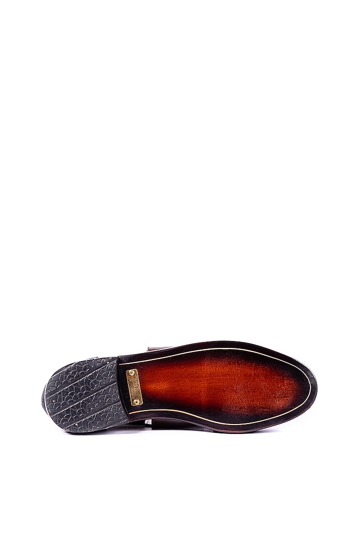 Black & Brown Leather Sandals by ARTIMEN at Pernia's Pop Up Shop