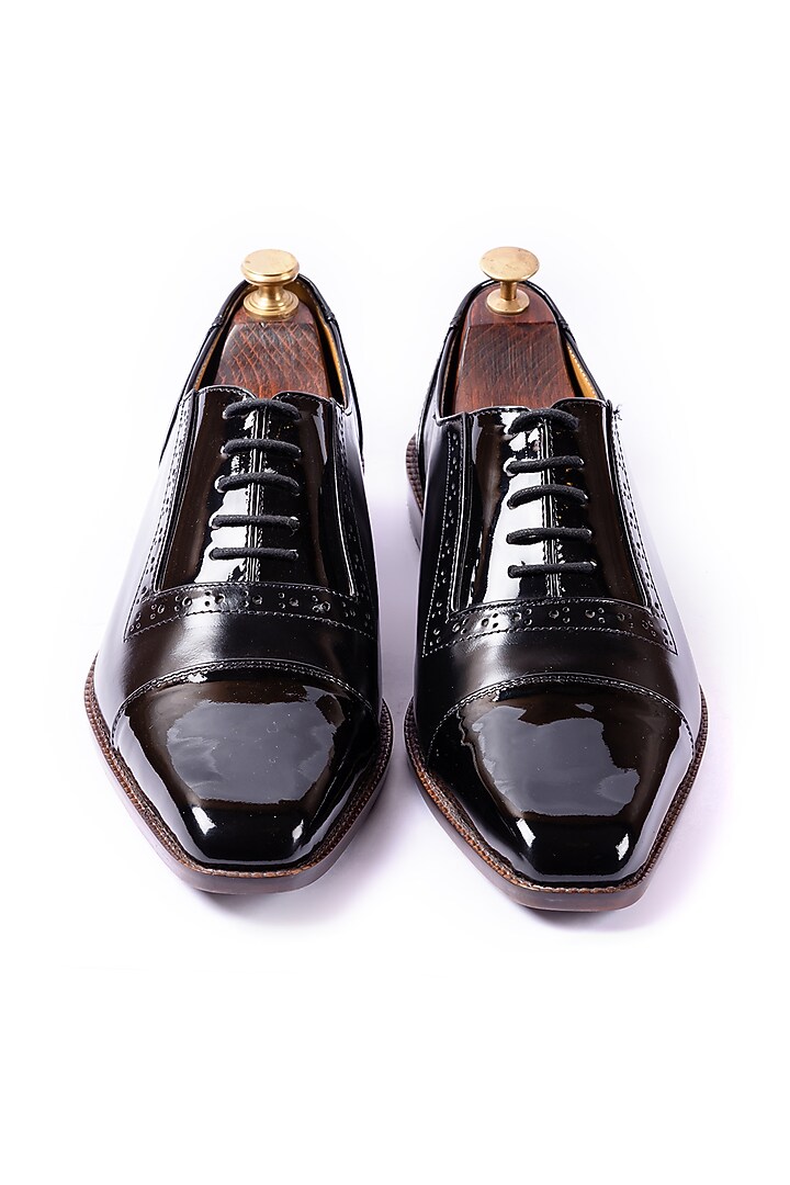 Black Patent Leather Shoes by ARTIMEN at Pernia's Pop Up Shop