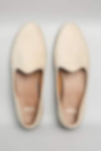 White Leather Loafers by ARTIMEN at Pernia's Pop Up Shop