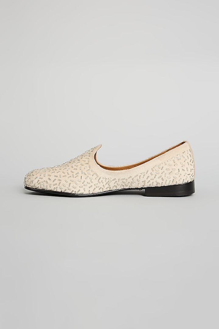 White Leather Loafers by ARTIMEN at Pernia's Pop Up Shop