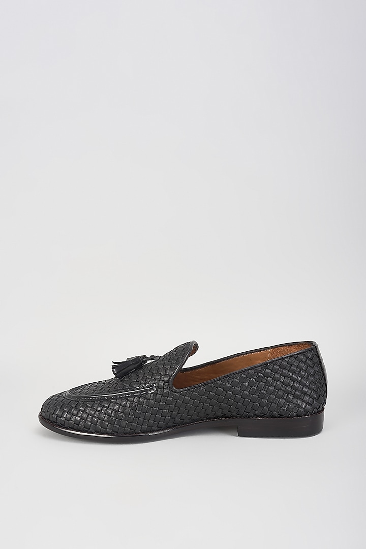 Blue Leather Shoes by ARTIMEN at Pernia's Pop Up Shop
