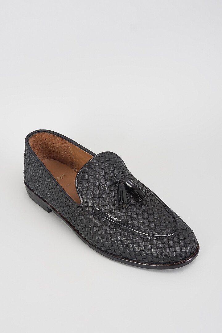 Blue Leather Shoes by ARTIMEN at Pernia's Pop Up Shop