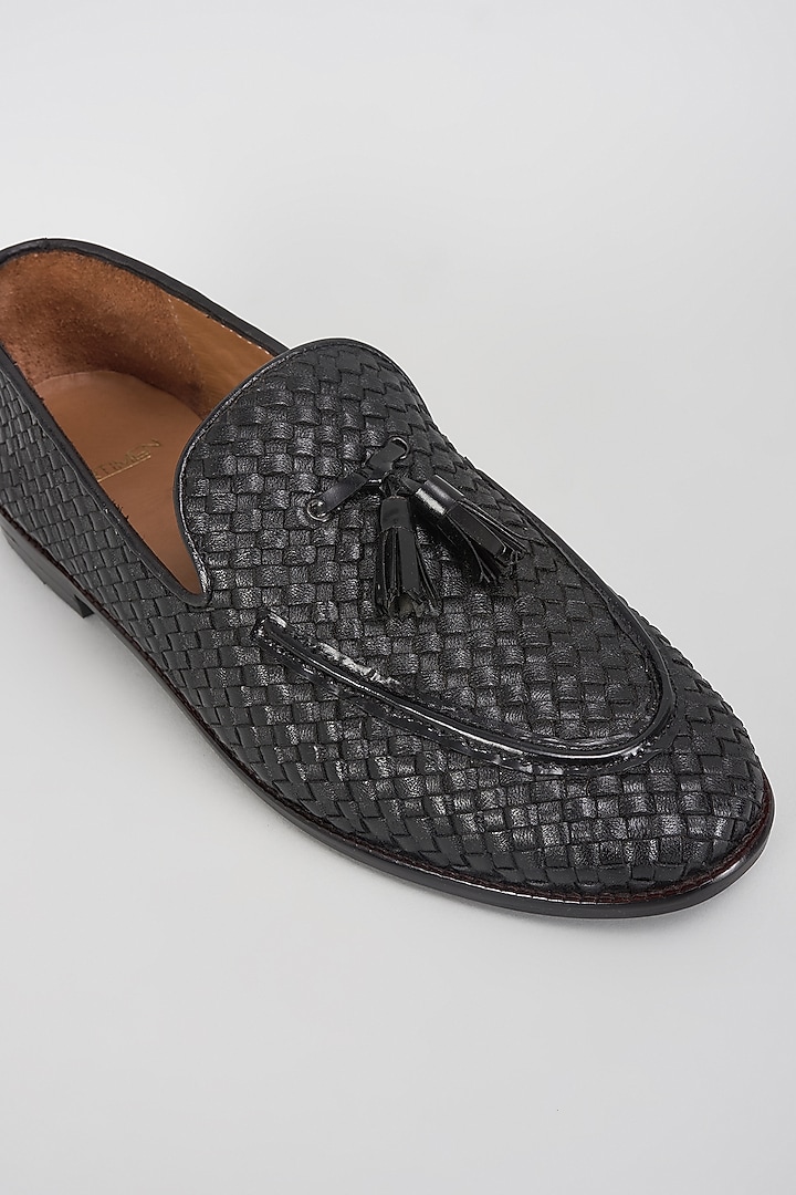 Blue Leather Shoes by ARTIMEN at Pernia's Pop Up Shop