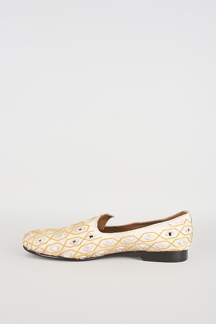 Ivory Leather Loafers by ARTIMEN at Pernia's Pop Up Shop