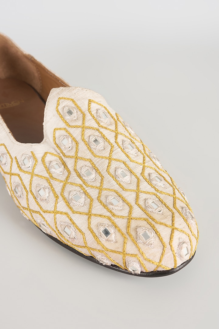 Ivory Leather Loafers by ARTIMEN at Pernia's Pop Up Shop