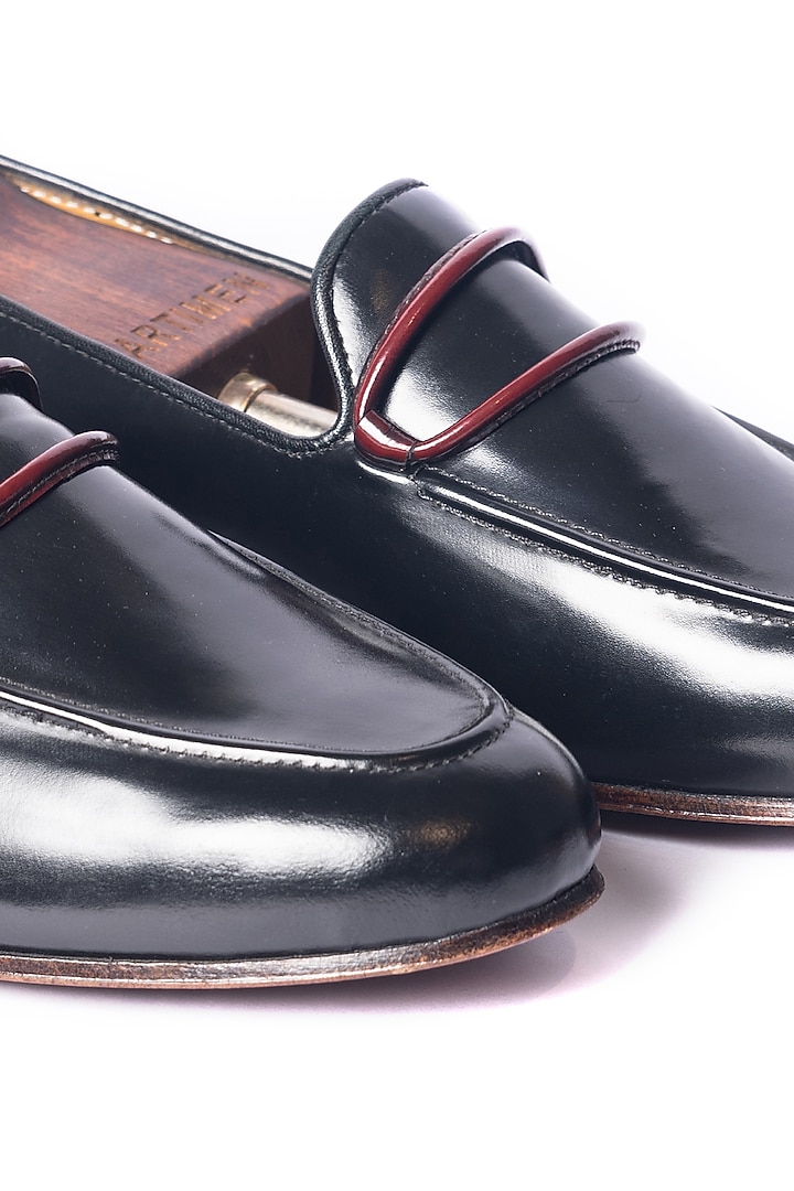 Black Leather Loafers by ARTIMEN at Pernia's Pop Up Shop