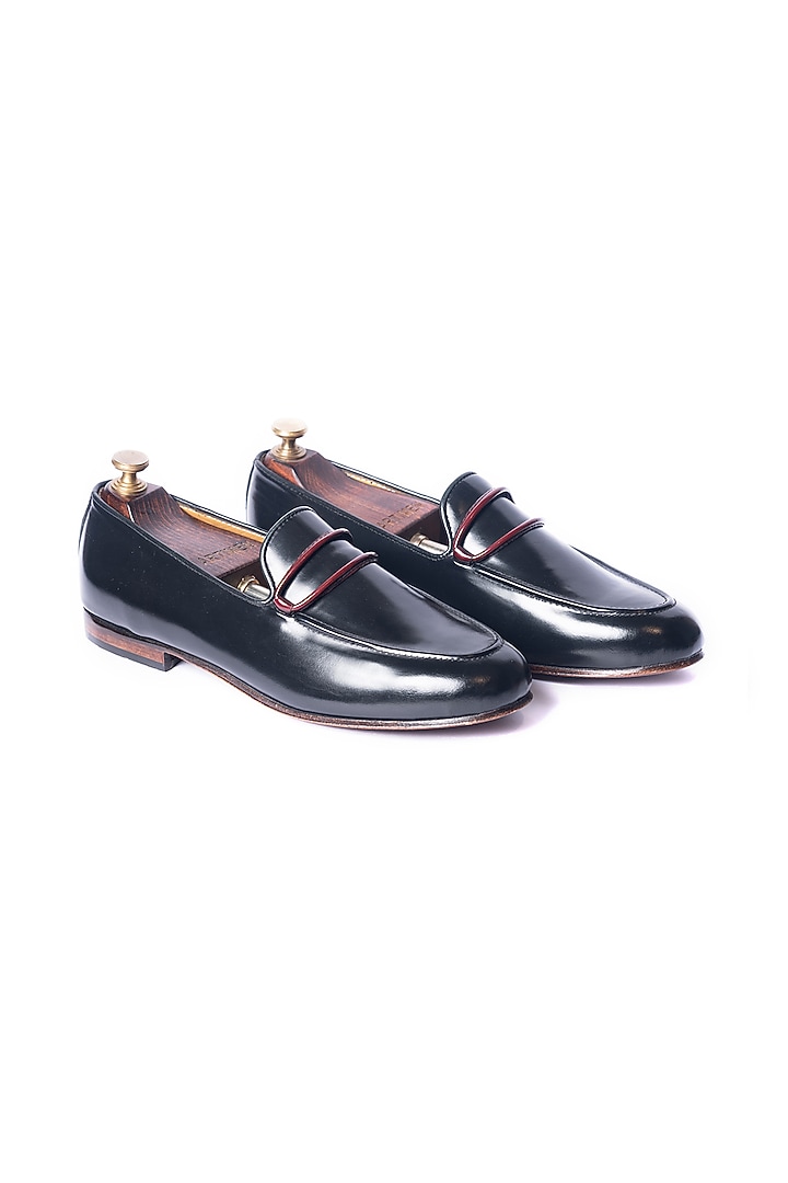 Black Leather Loafers by ARTIMEN at Pernia's Pop Up Shop