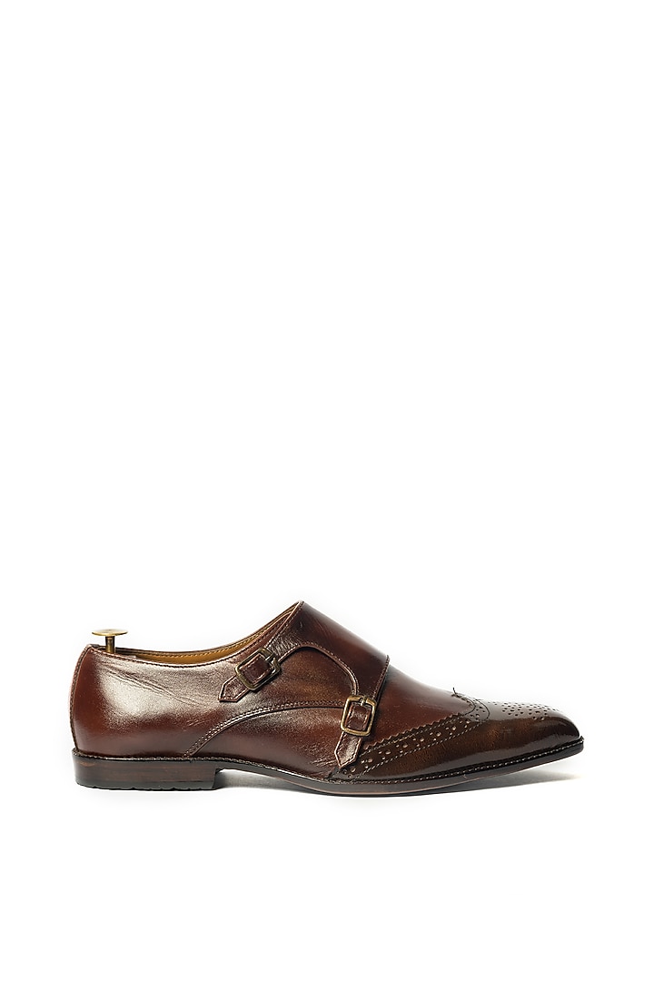 Brown Leather Handcrafted Shoes by ARTIMEN at Pernia's Pop Up Shop