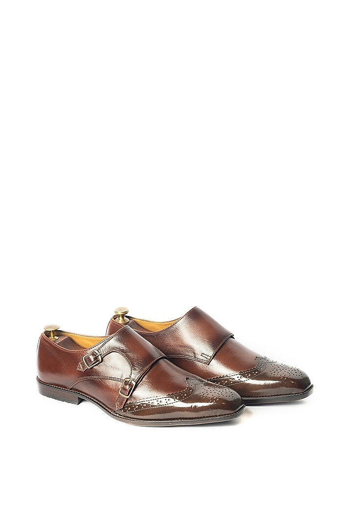 Brown Leather Handcrafted Shoes by ARTIMEN at Pernia's Pop Up Shop