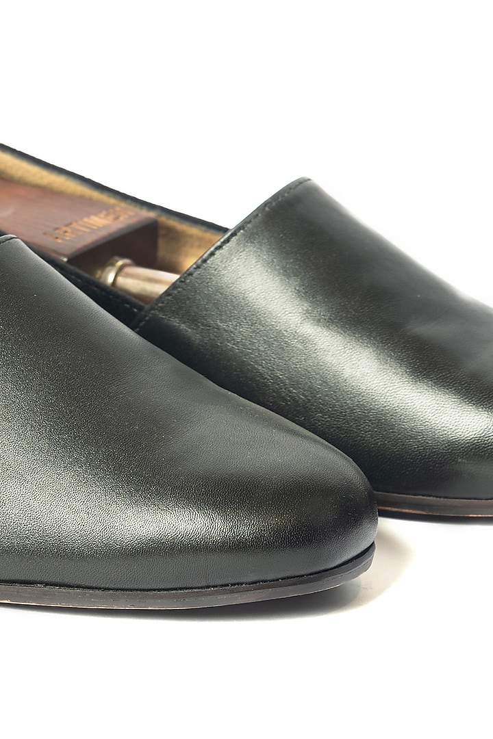 Black Leather & Velvet Shoes by ARTIMEN at Pernia's Pop Up Shop