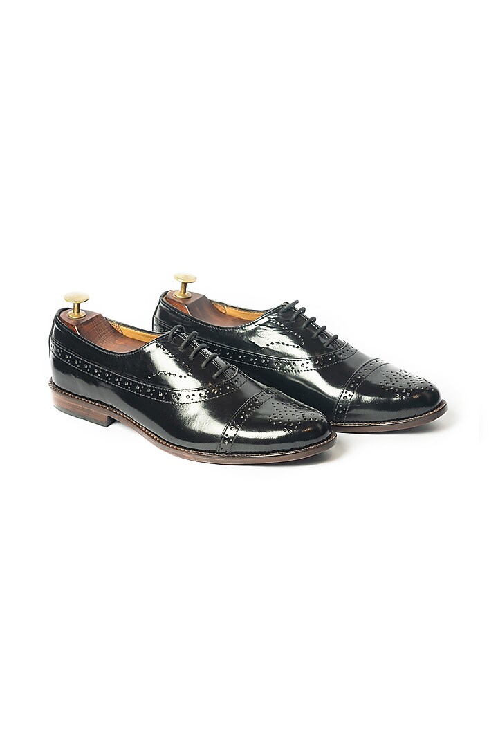 Black Leather Handmade Shoes by ARTIMEN at Pernia's Pop Up Shop