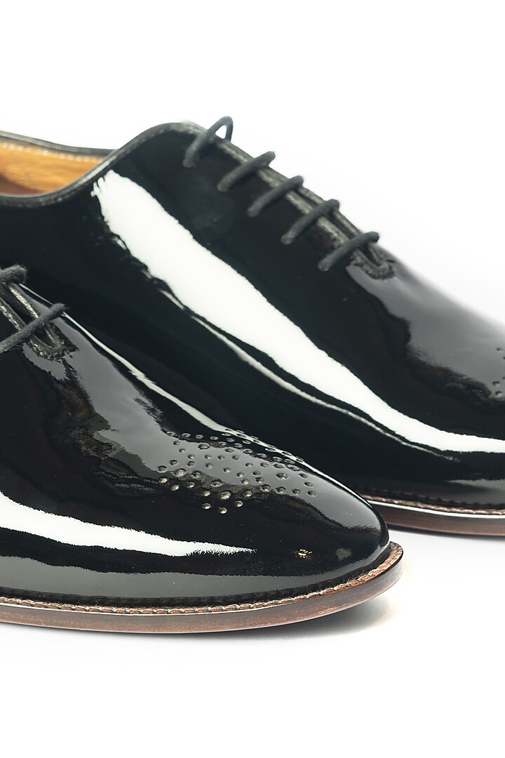 Black Patent Leather Shoes by ARTIMEN at Pernia's Pop Up Shop