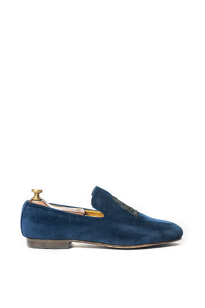 Blue Leather Loafers by ARTIMEN at Pernia's Pop Up Shop