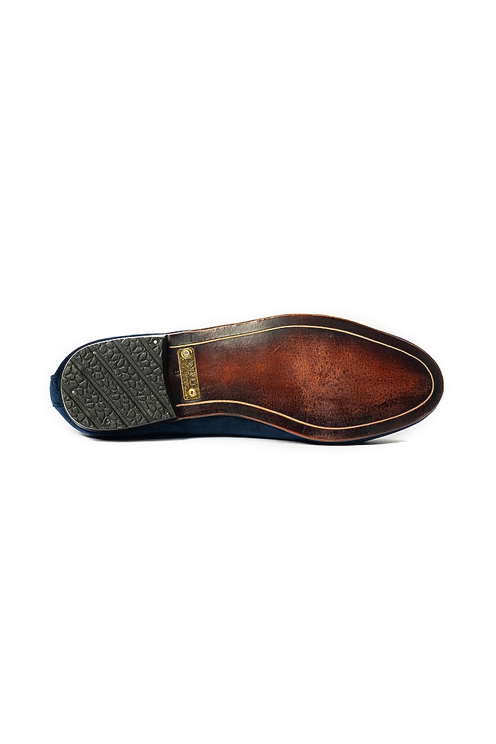 Blue Leather Loafers by ARTIMEN at Pernia's Pop Up Shop