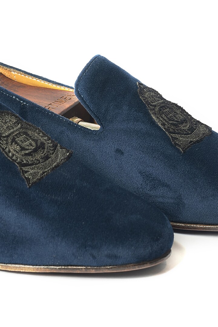 Blue Leather Loafers by ARTIMEN at Pernia's Pop Up Shop