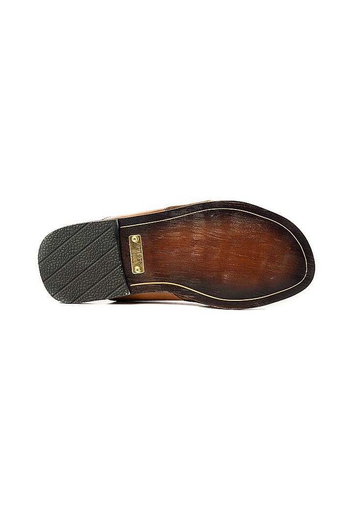 Burnt Tan Leather Sandals by ARTIMEN at Pernia's Pop Up Shop