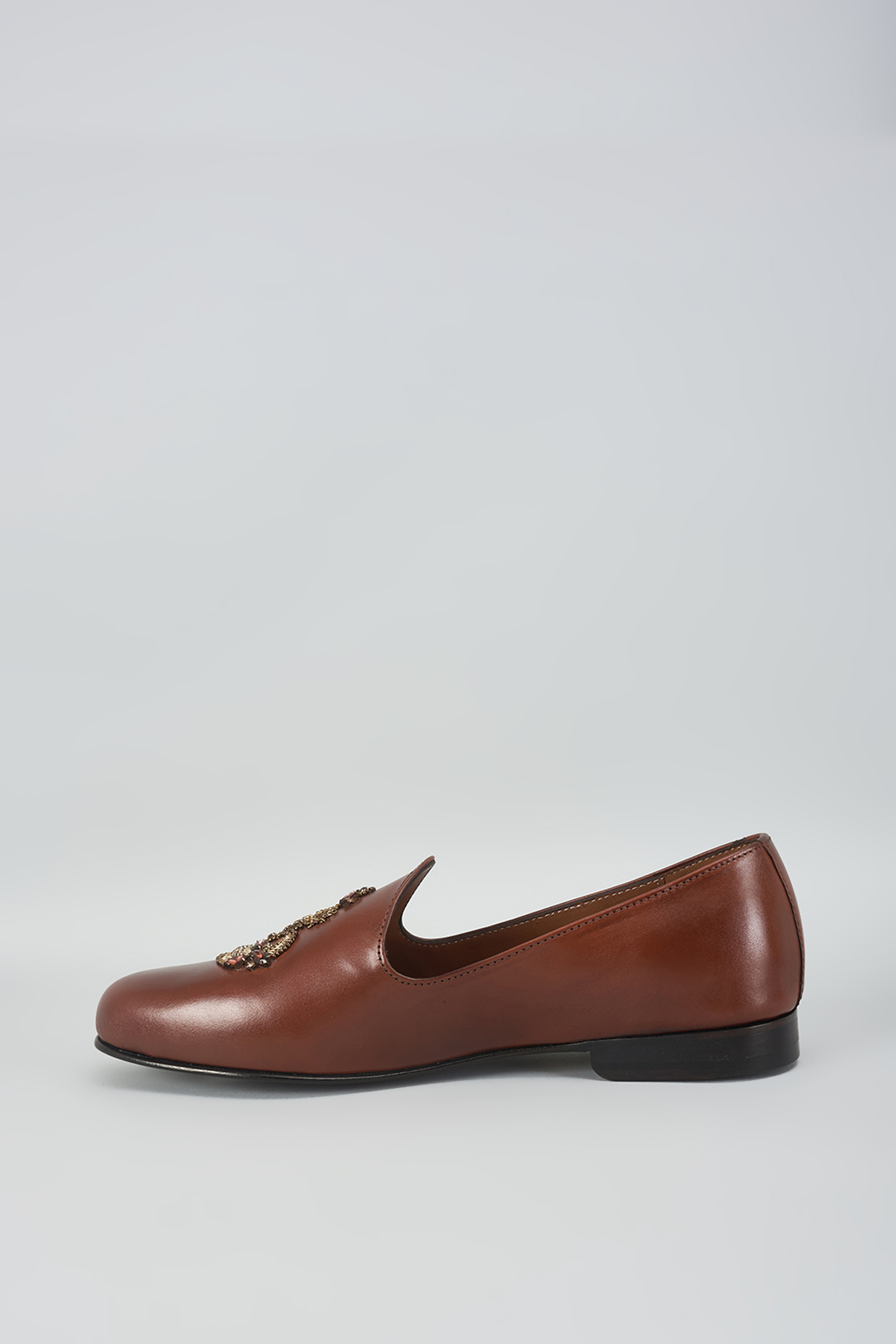 Brown Leather Shoes by ARTIMEN