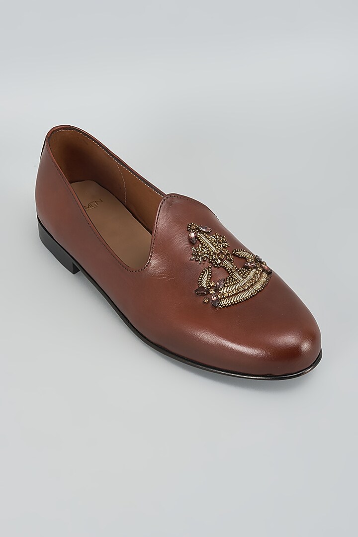 Brown Leather Shoes by ARTIMEN at Pernia's Pop Up Shop