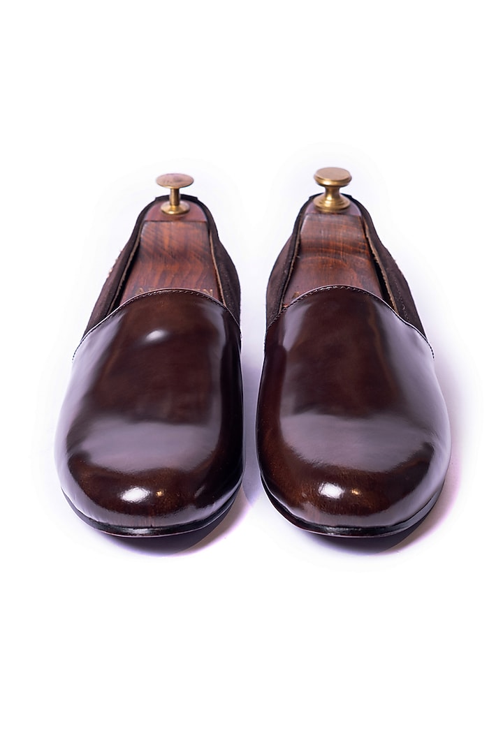 Dark Brown Leather Espadrilles by ARTIMEN at Pernia's Pop Up Shop