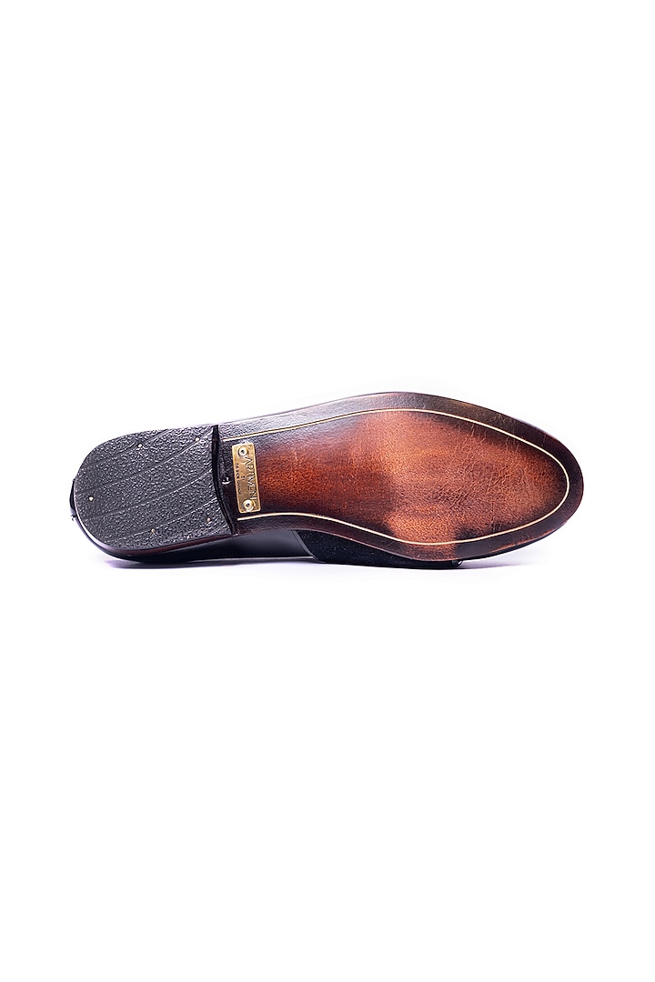 Black Leather & Velvet Loafers by ARTIMEN at Pernia's Pop Up Shop