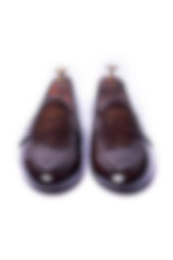 Brushed Brown Penny Loafers  by ARTIMEN at Pernia's Pop Up Shop