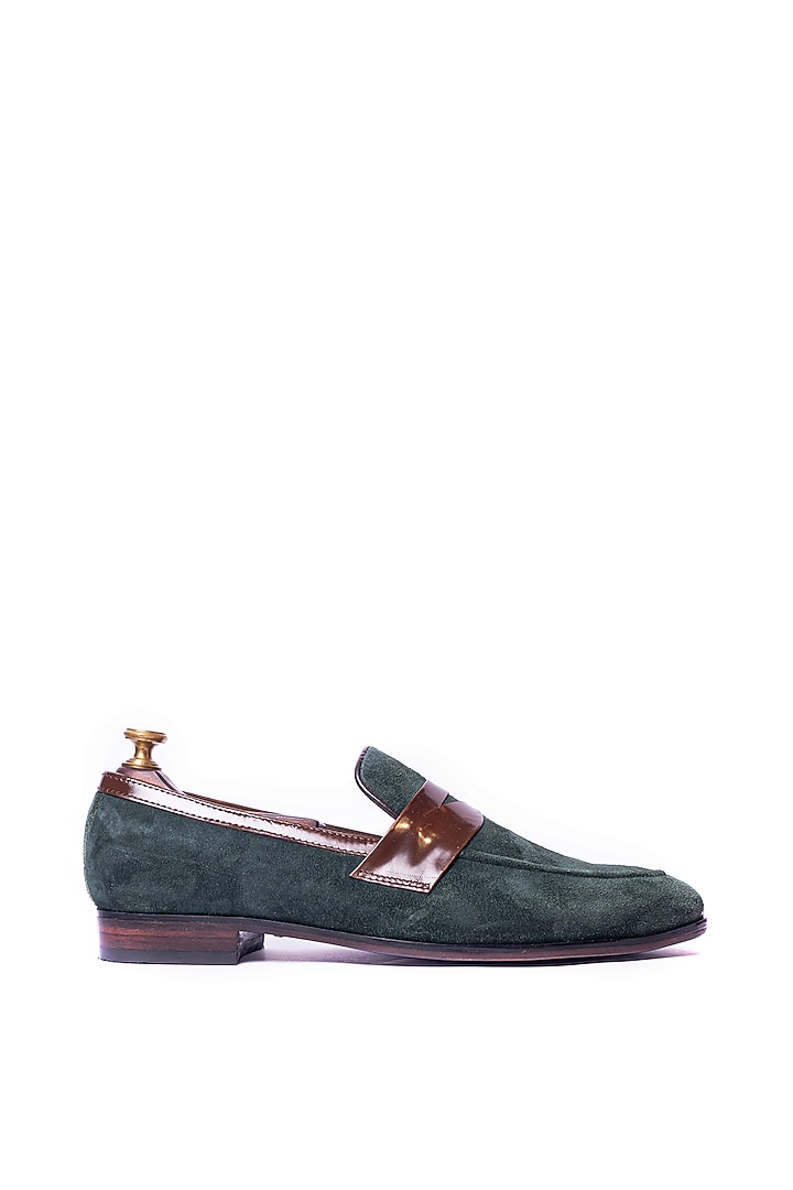 Deep Suede Leather Penny Loafers by ARTIMEN at Pernia's Pop Up Shop