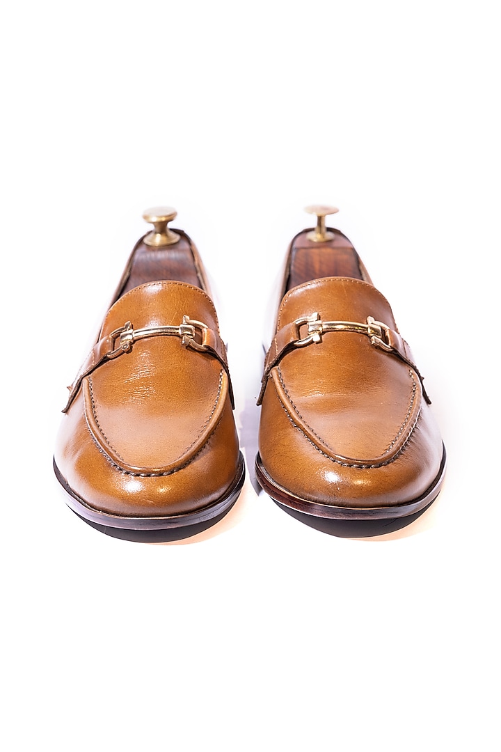 Tan Leather Loafers by ARTIMEN at Pernia's Pop Up Shop