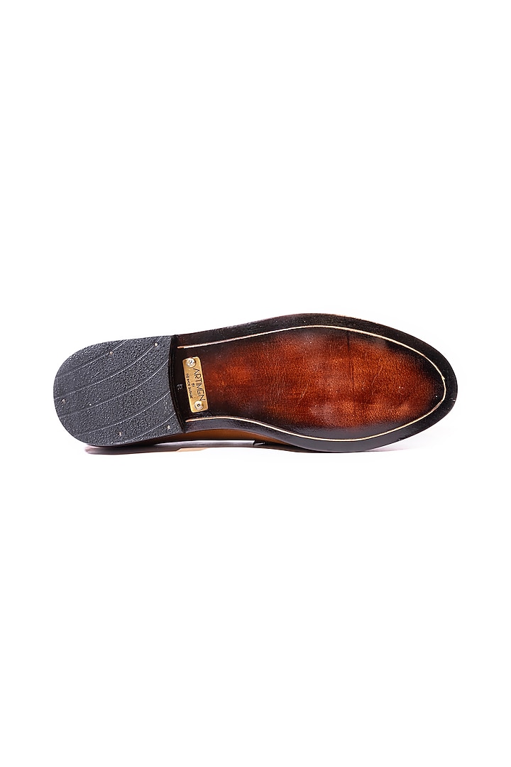 Tan Leather Loafers by ARTIMEN at Pernia's Pop Up Shop