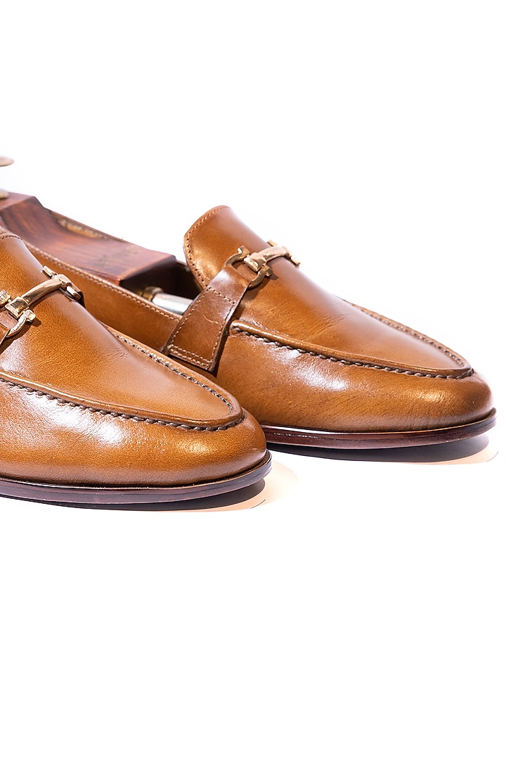 Tan Leather Loafers by ARTIMEN at Pernia's Pop Up Shop