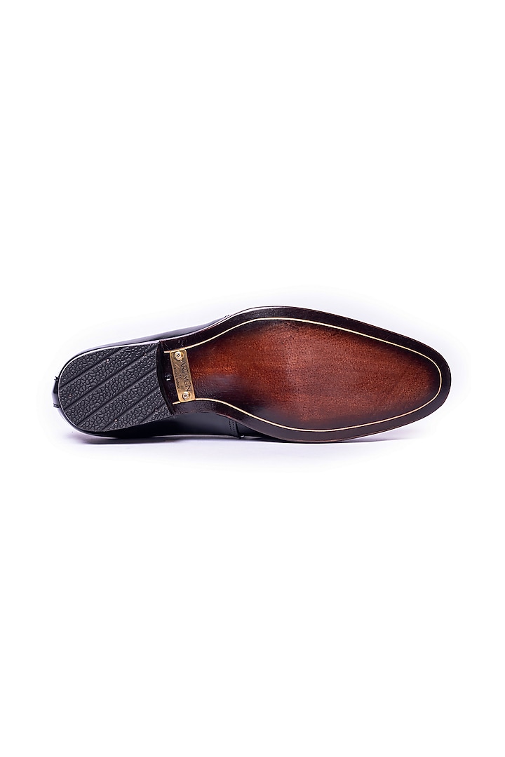 Black Patent Leather Monk Shoes by ARTIMEN at Pernia's Pop Up Shop