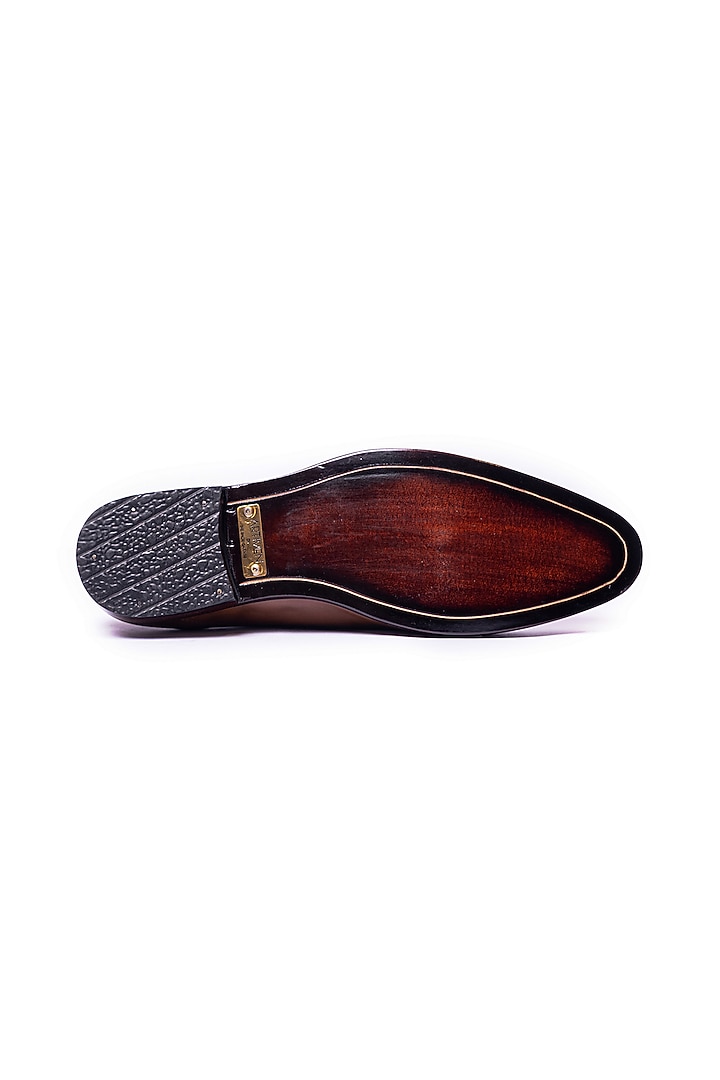 Burnt Tan Leather Oxford Lace-Up Shoes by ARTIMEN at Pernia's Pop Up Shop